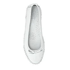 Stitched Leather Pumps - White