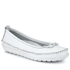 Stitched Leather Pumps - White