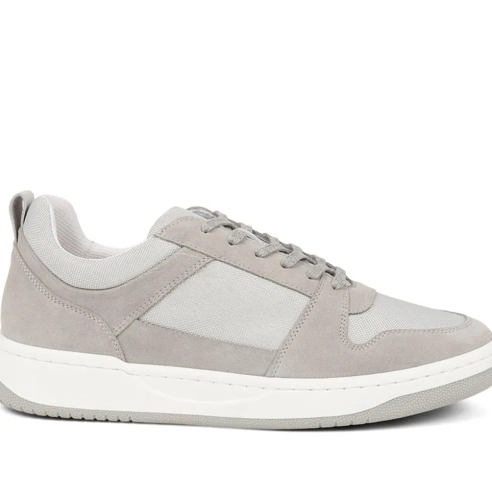 Stortford Lace-Up Trainers - Light Grey