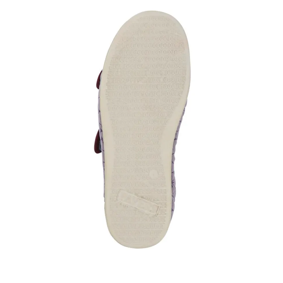 Strapped Memory Foam Slippers - Purple