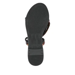 Strappy Cushioned Mules - Black Leopard