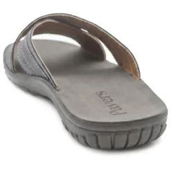 Strappy Cushioned Slip On Sandals - Blue