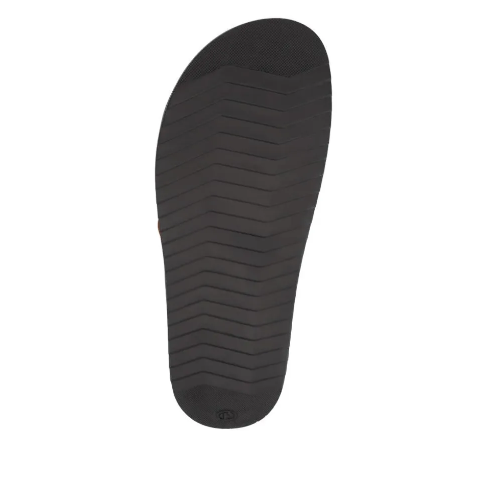 Strappy Leather Slides - Tan