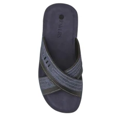 Strappy Mule Sandals - Blue