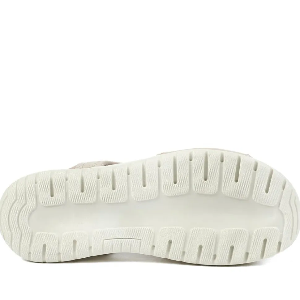 Stretch Comfort Sandals with Cushioned Insole - Beige