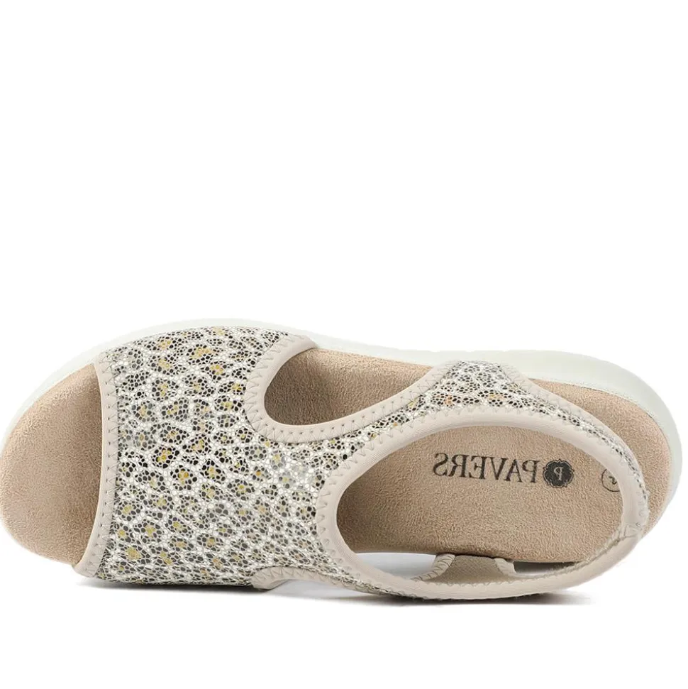 Stretch Comfort Sandals with Cushioned Insole - Leopard