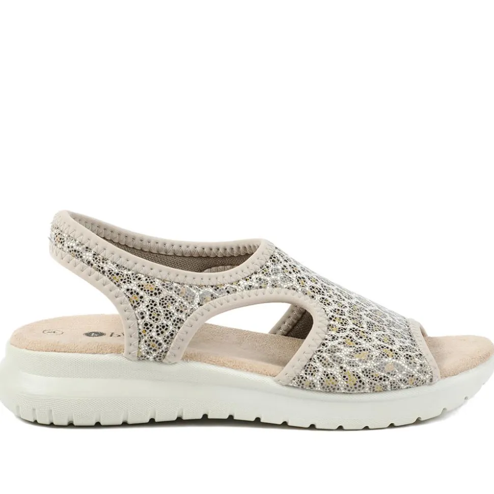 Stretch Comfort Sandals with Cushioned Insole - Leopard