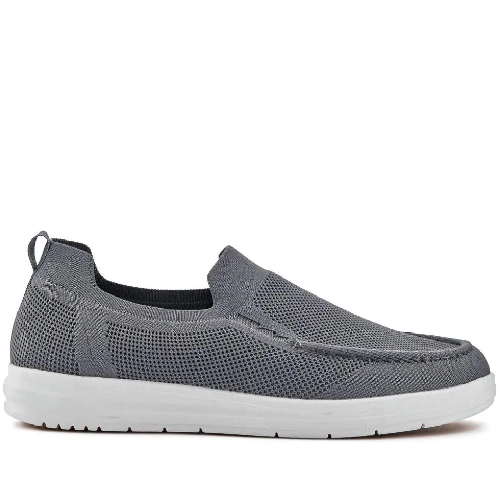 Stretchy Slip-On Shoes - Grey
