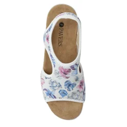 Stretchy Wide-Fit Sandals - White