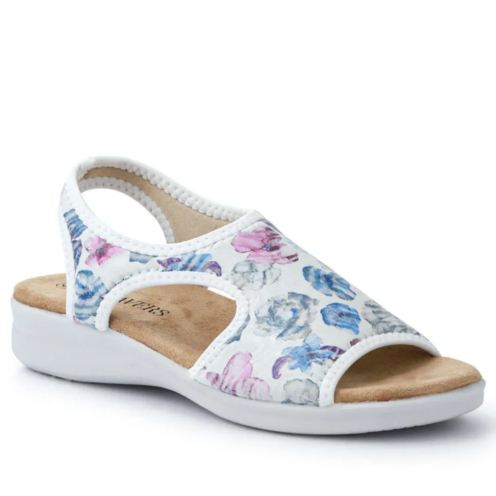 Stretchy Wide-Fit Sandals - White