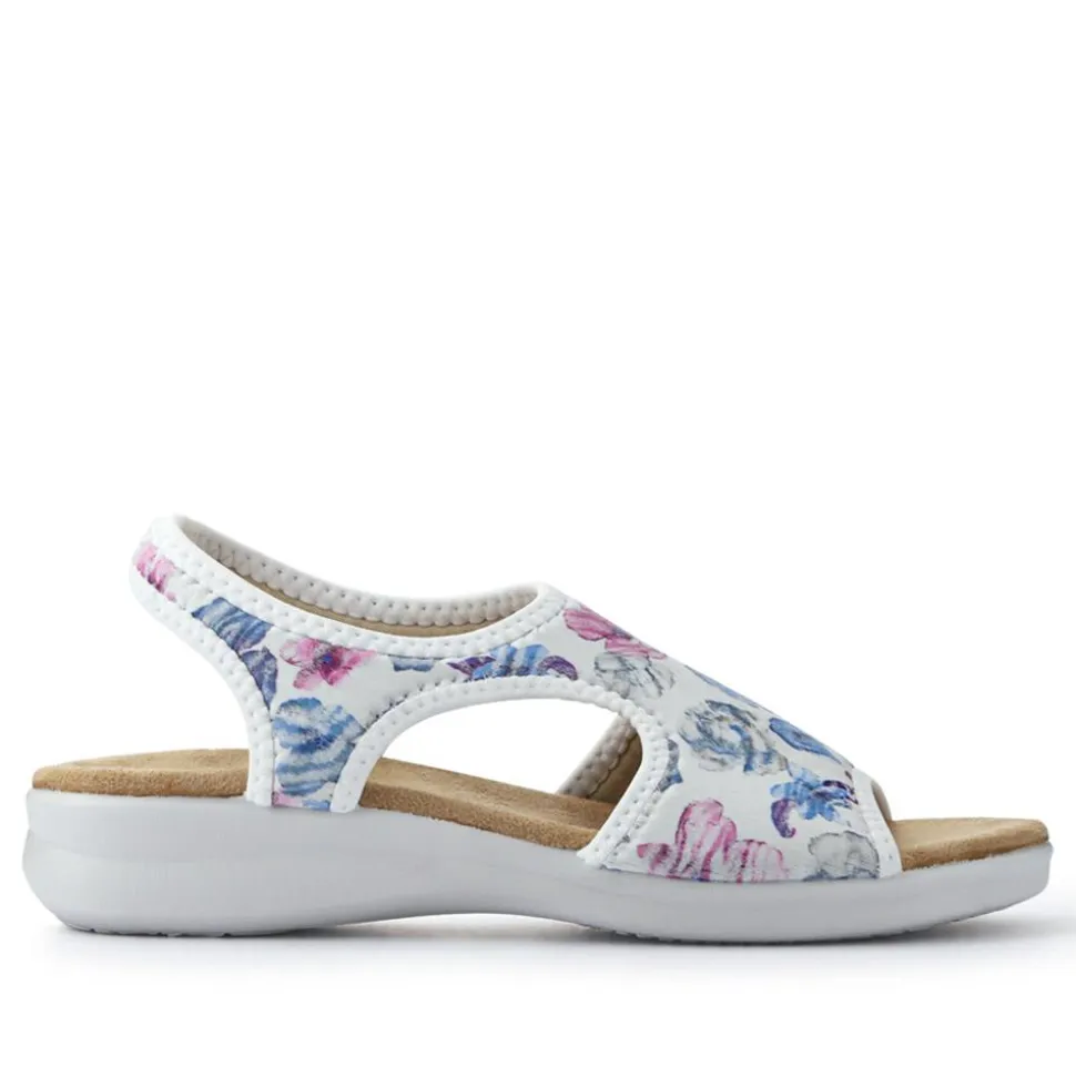 Stretchy Wide-Fit Sandals - White