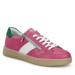 Striped Leather Trainers - Pink
