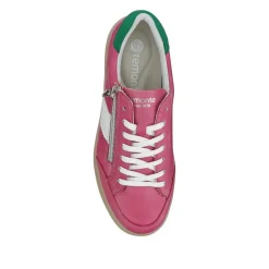 Striped Leather Trainers - Pink