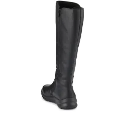 Stylish Heeled Long Boots - Black
