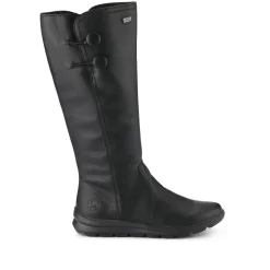 Stylish Heeled Long Boots - Black