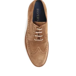 Suede Brogue Shoes - Brown Suede