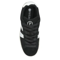 Suede Lace-Up Trainers - Black