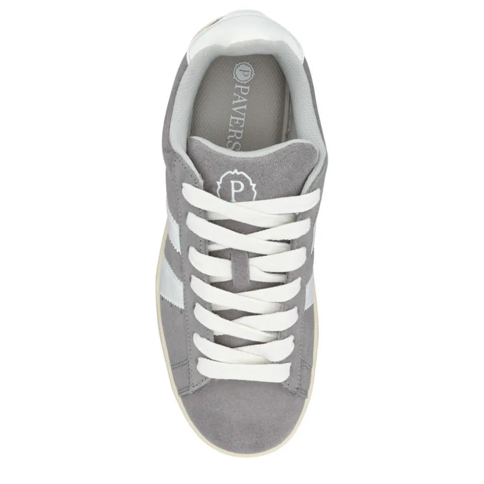 Suede Lace-Up Trainers - Grey