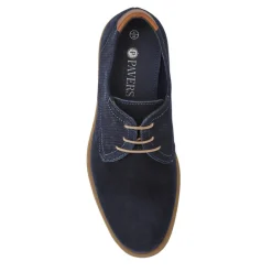 Suede Leather Lace-Up Shoes - Navy