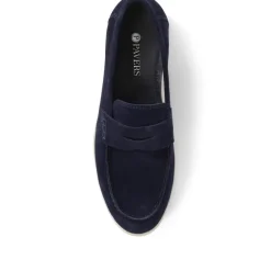 Suede Slip-On Loafers - Navy