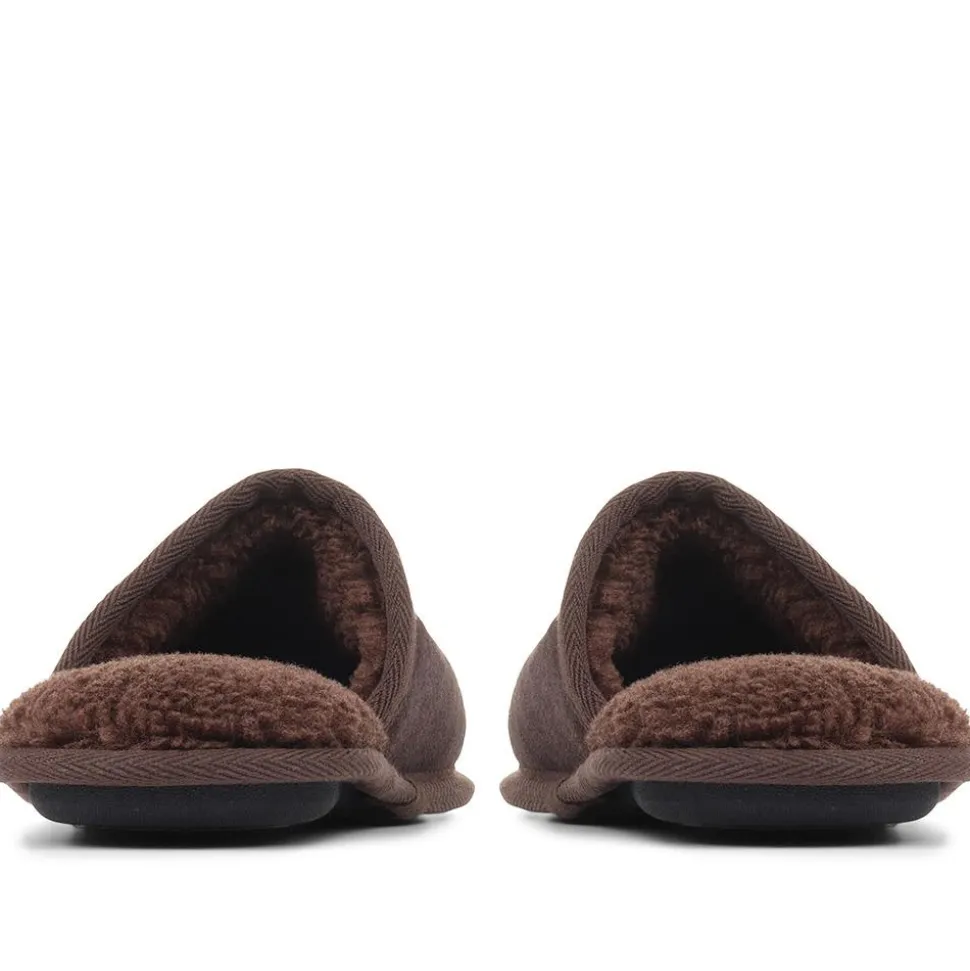 Suede Slippers - Brown