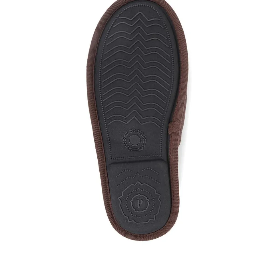 Suede Slippers - Brown