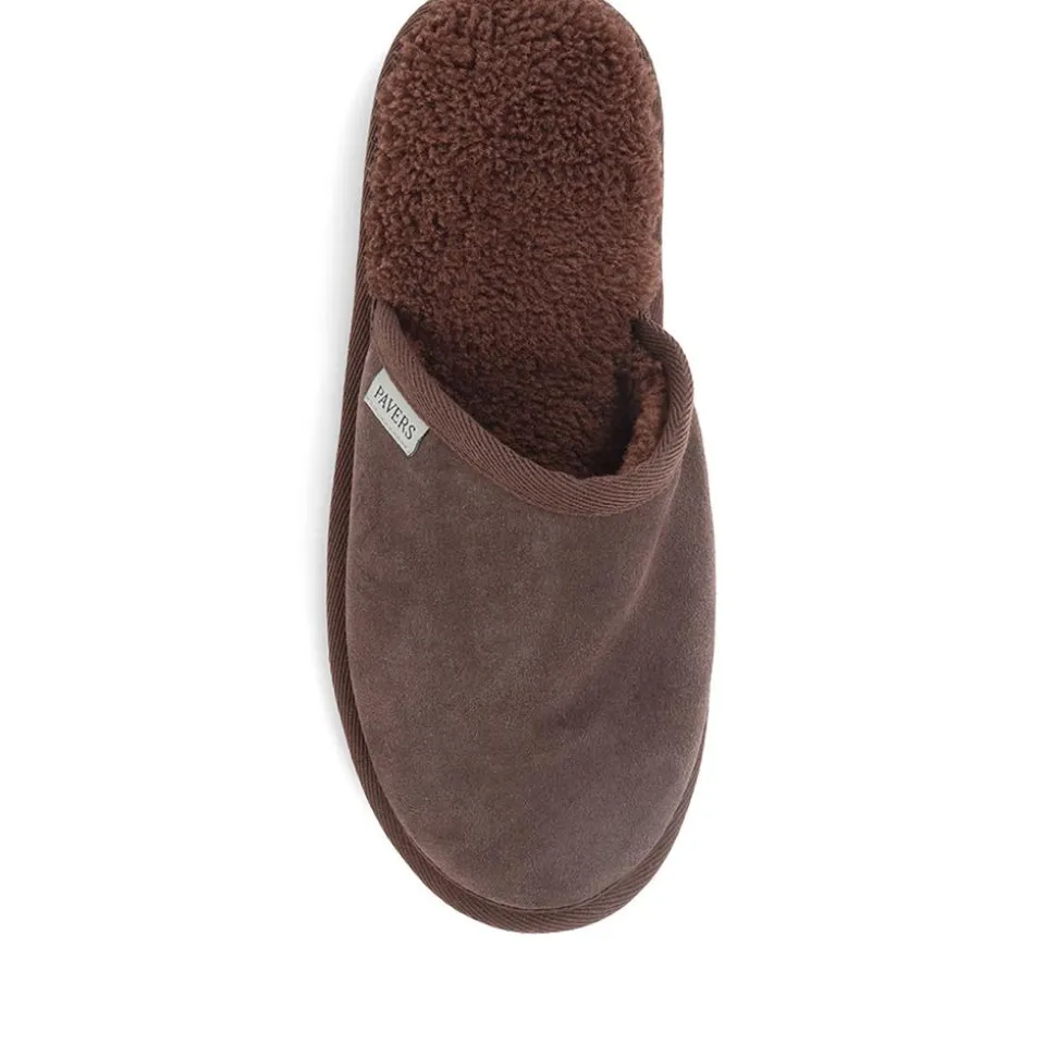Suede Slippers - Brown