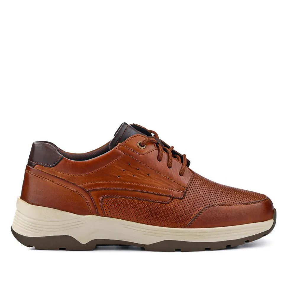 Suede Trainers - Cognac
