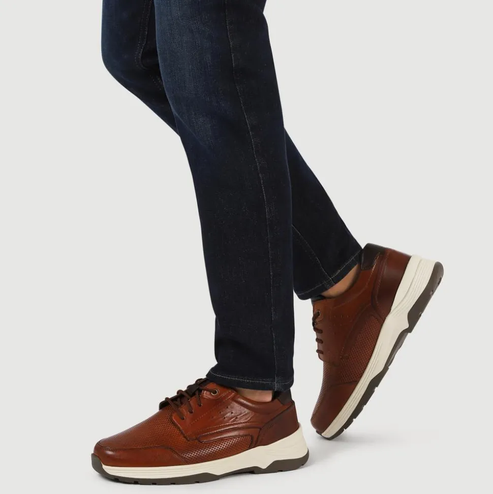 Suede Trainers - Cognac