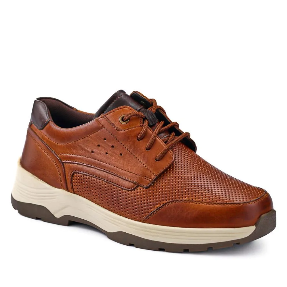 Suede Trainers - Cognac