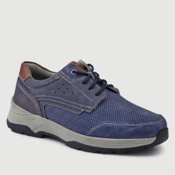 Suede Trainers - Navy-Blue