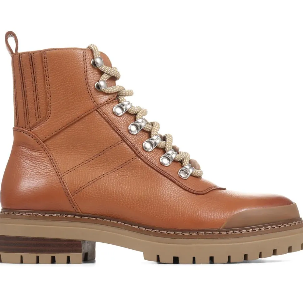 Susanna Leather Hiker Boots - Tan