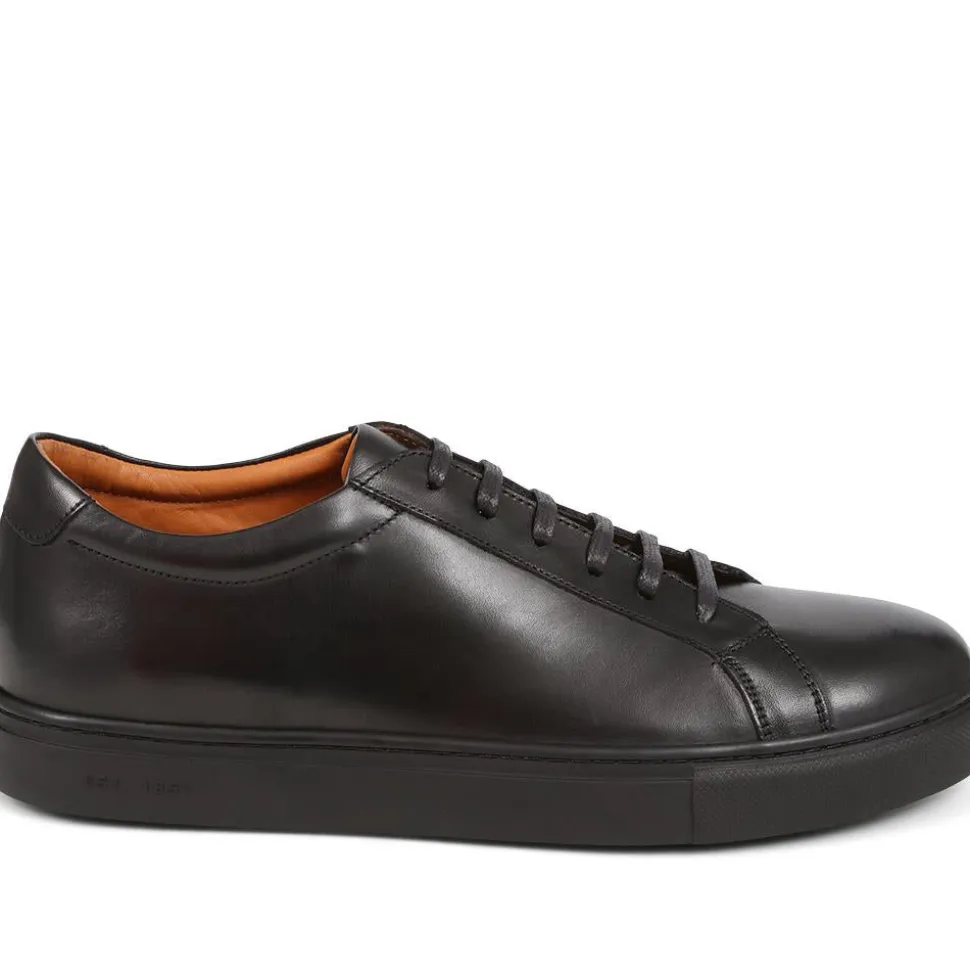 Sutton Leather Trainers - Black
