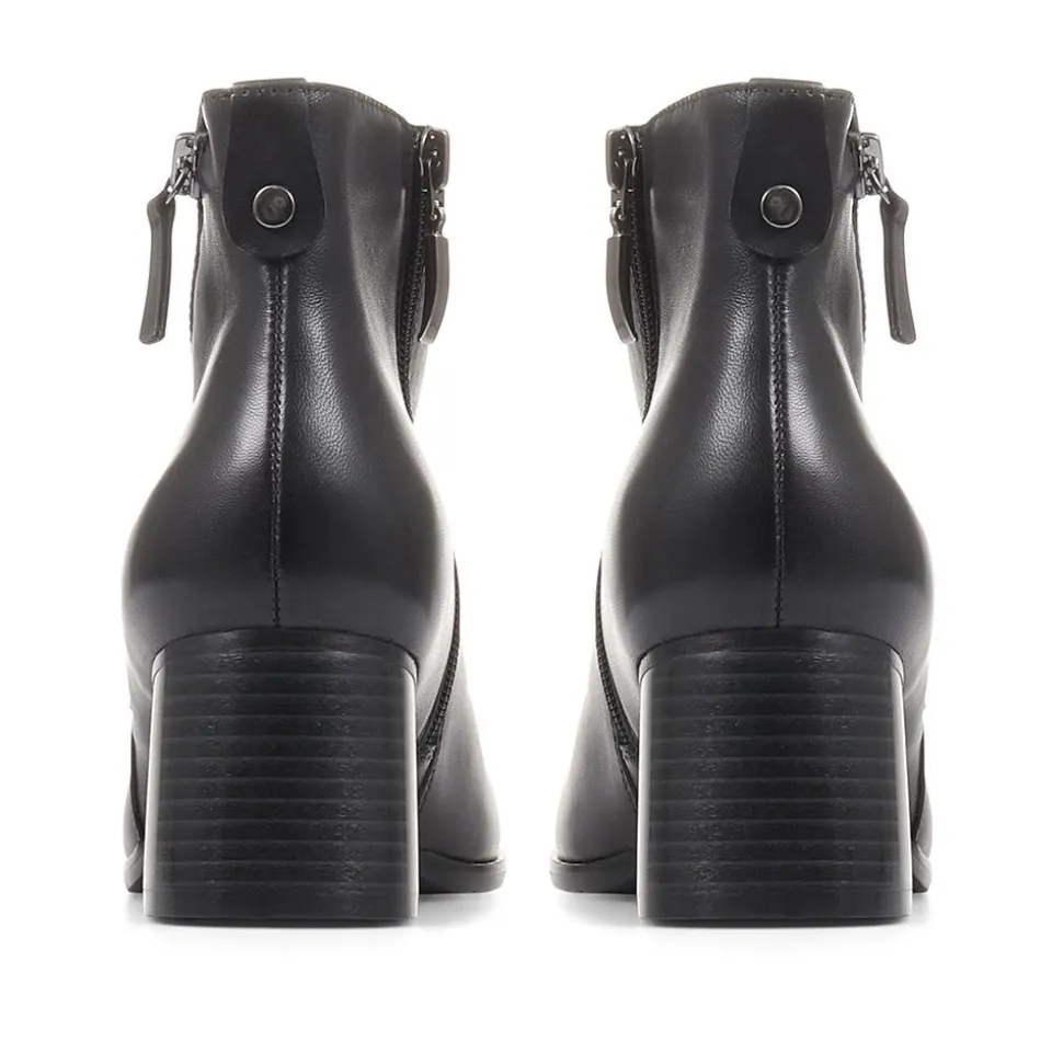 Sylvana Block Heel Ankle Boots - Black