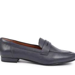 Synara Leather Loafers - Navy