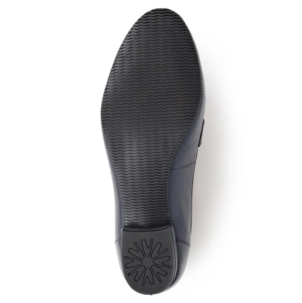 Synara Leather Loafers - Navy