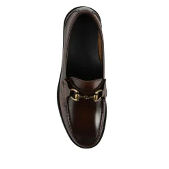 Talitha Leather Heeled Moccasins - Cognac