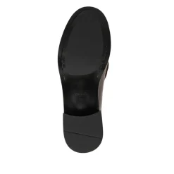 Talitha Leather Heeled Moccasins - Cognac
