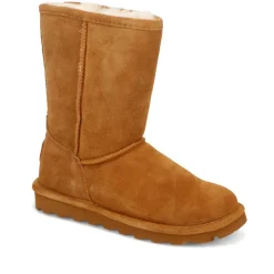 Tall Faux-Fur-Lined Ankle Boots - Chestnut