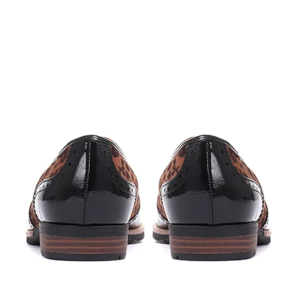 Tassel Loafers - Black-Leopard