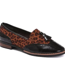 Tassel Loafers - Black-Leopard