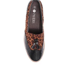 Tassel Loafers - Black-Leopard