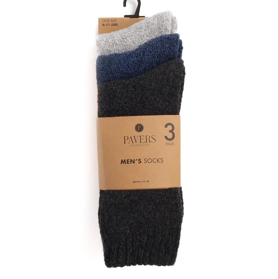 Three Pack Mens Socks - Grey Multi