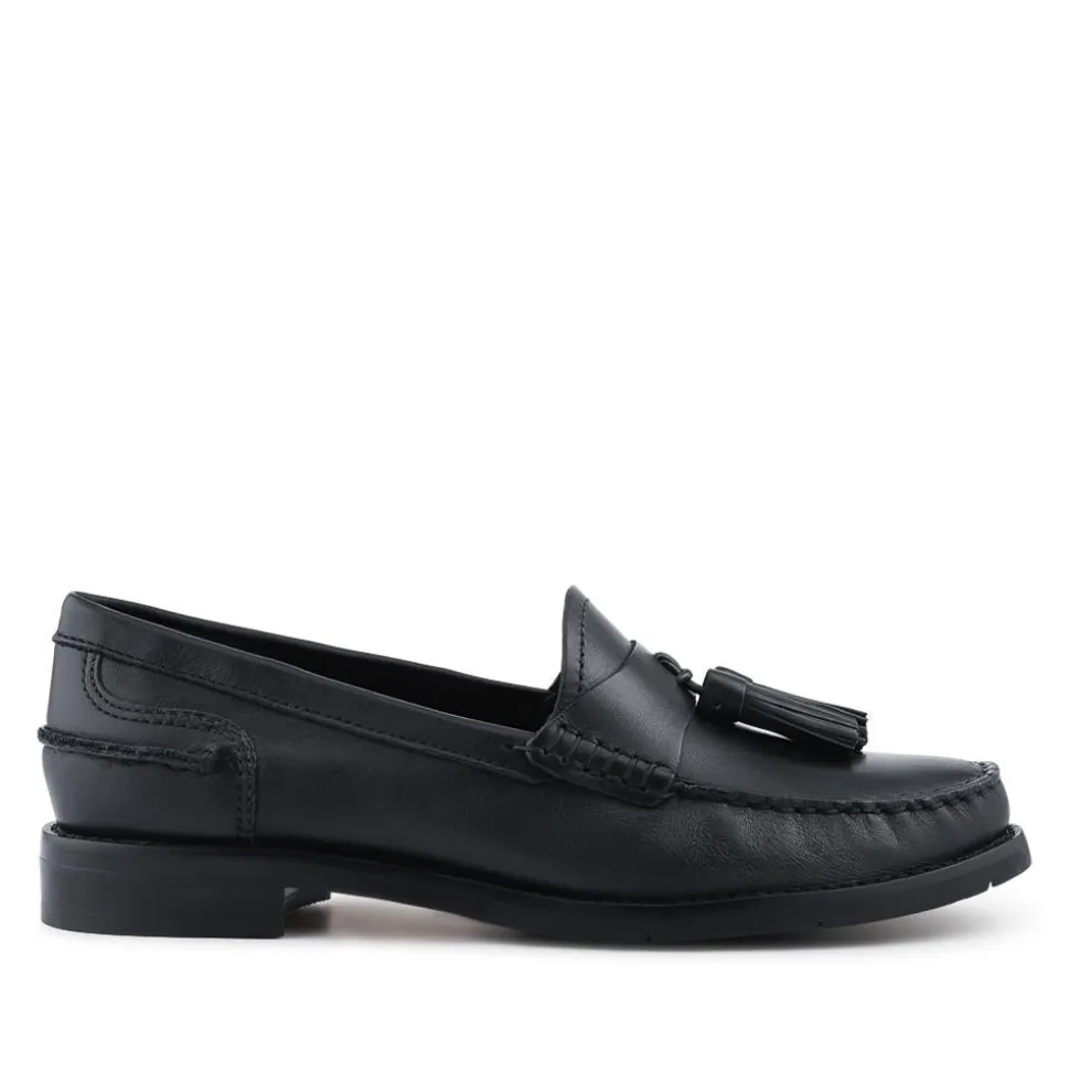 Tiffany Smart Leather Moccasins - Black