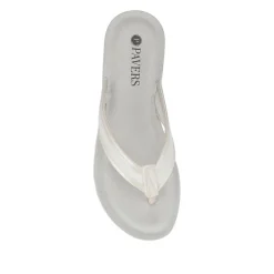 Toe-Post Sandals - White-White