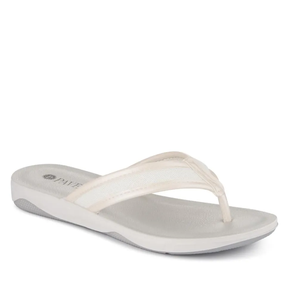 Toe-Post Sandals - White-White