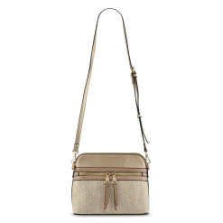 Tonal Cross-Body Bag - Gold