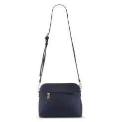 Tonal Cross-Body Bag - Navy - White