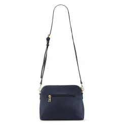 Tonal Cross-Body Bag - Navy - White