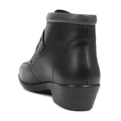Touch-Fasten Ankle Boots - Black